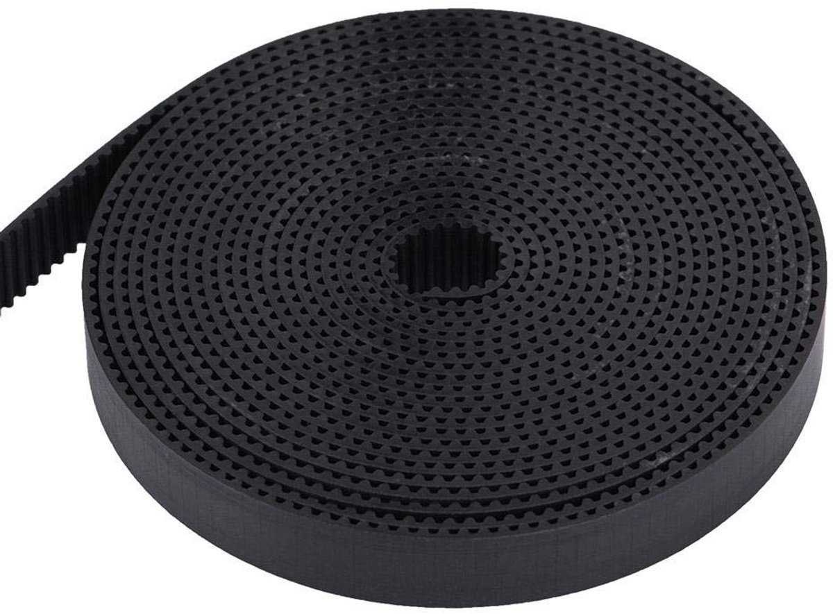 Dailygoods- Distributieriem 10 mm breed - Rubber - Voor RepRap/Pursa i3/Anycubic/Ender 3 - Lengte 3 m - Professioneel - Schokbestendig - Tandriem