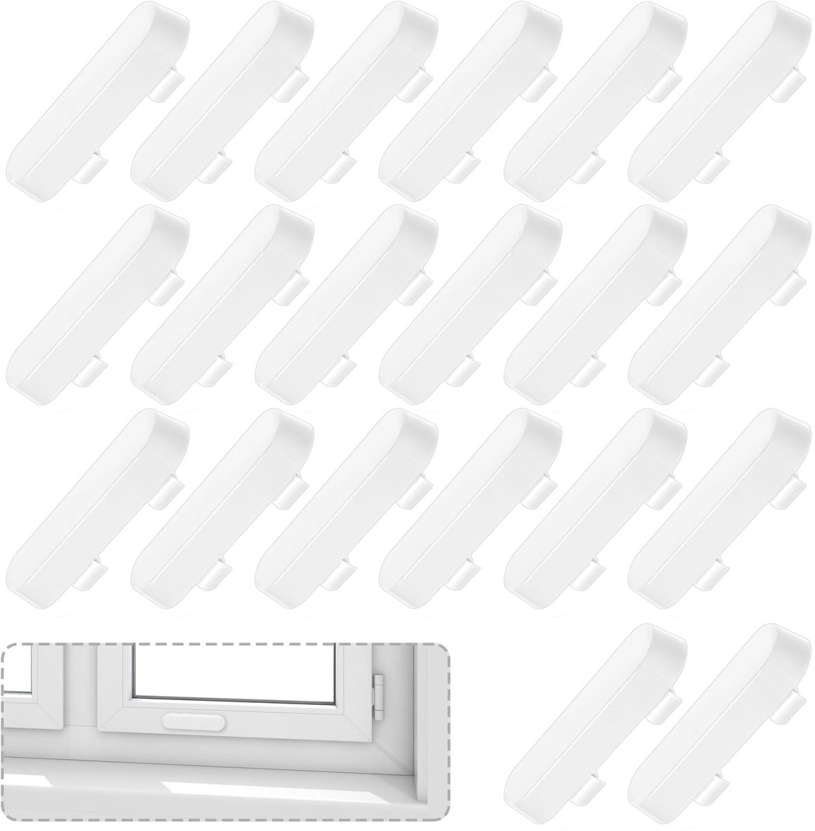 Dailygoods- Weepgat Hoezen 20 Stuks - Raamventilatieafdekking - Afdekkappen - Eindkappen - Vervanging Drainagekappen - Kleurvast Plastic - Afvoerdeksels