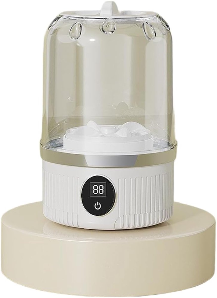 Draagbare Wasmachine Mini Reiniger Reizen en Kleine Ruimtes Simuleert Handwas Compact Formaat Wit