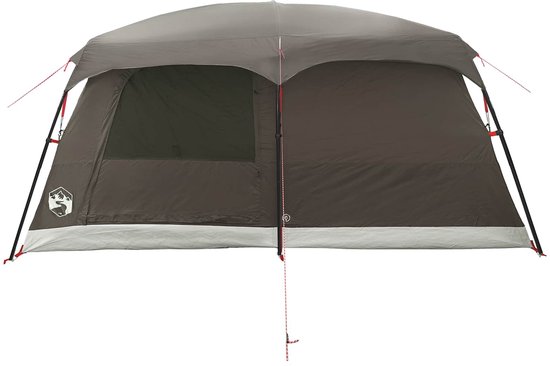 vidaXL - Familietent - 10-persoons - Bruin - Grijs - Polyester - en - Staal van Vidaxl — afbeelding 5