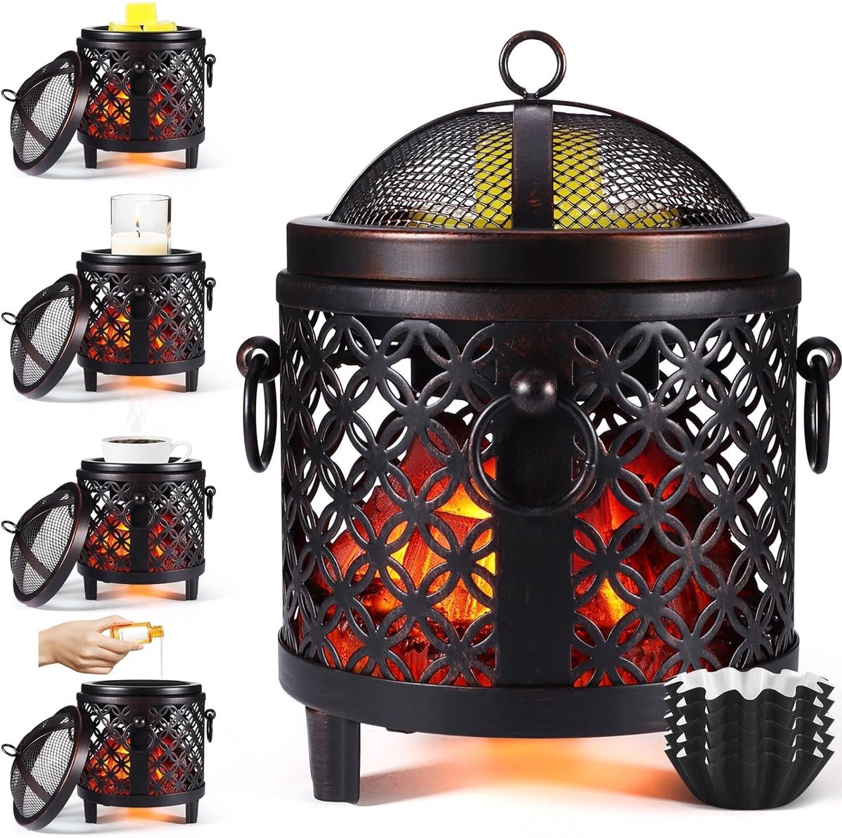 Elektrische Wax Melt Branders - 4-in-1 Geurverspreider voor Geurkaarsen, Wax Cubes en Aroma's