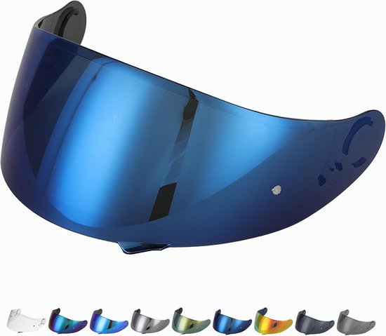 Helmvizier - Motorvizier Vervanging - Veilige Rit - Pinlock Klaar - Universele Maat - Blauw