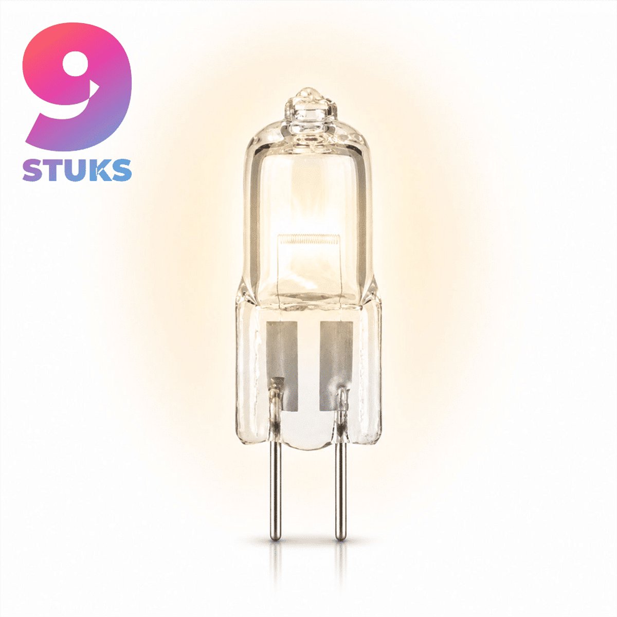 9x Mini Halogeenlamp GY6.35 - 35W - Warm Wit Licht (2700K) - 630 lm - 2 jaar - Dimbaar