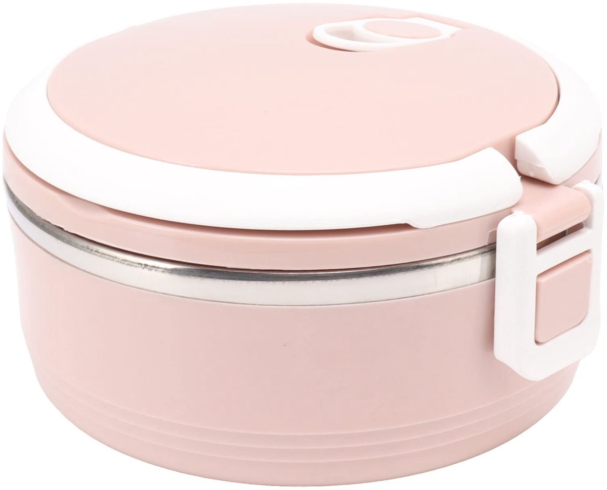 LAUZY- Lunchbox Geïsoleerd - Roestvrij Staal - Draagbaar - Enkele Laag - Voor Kantoor/School/Camping - Lichtgewicht - Voedselcontainer