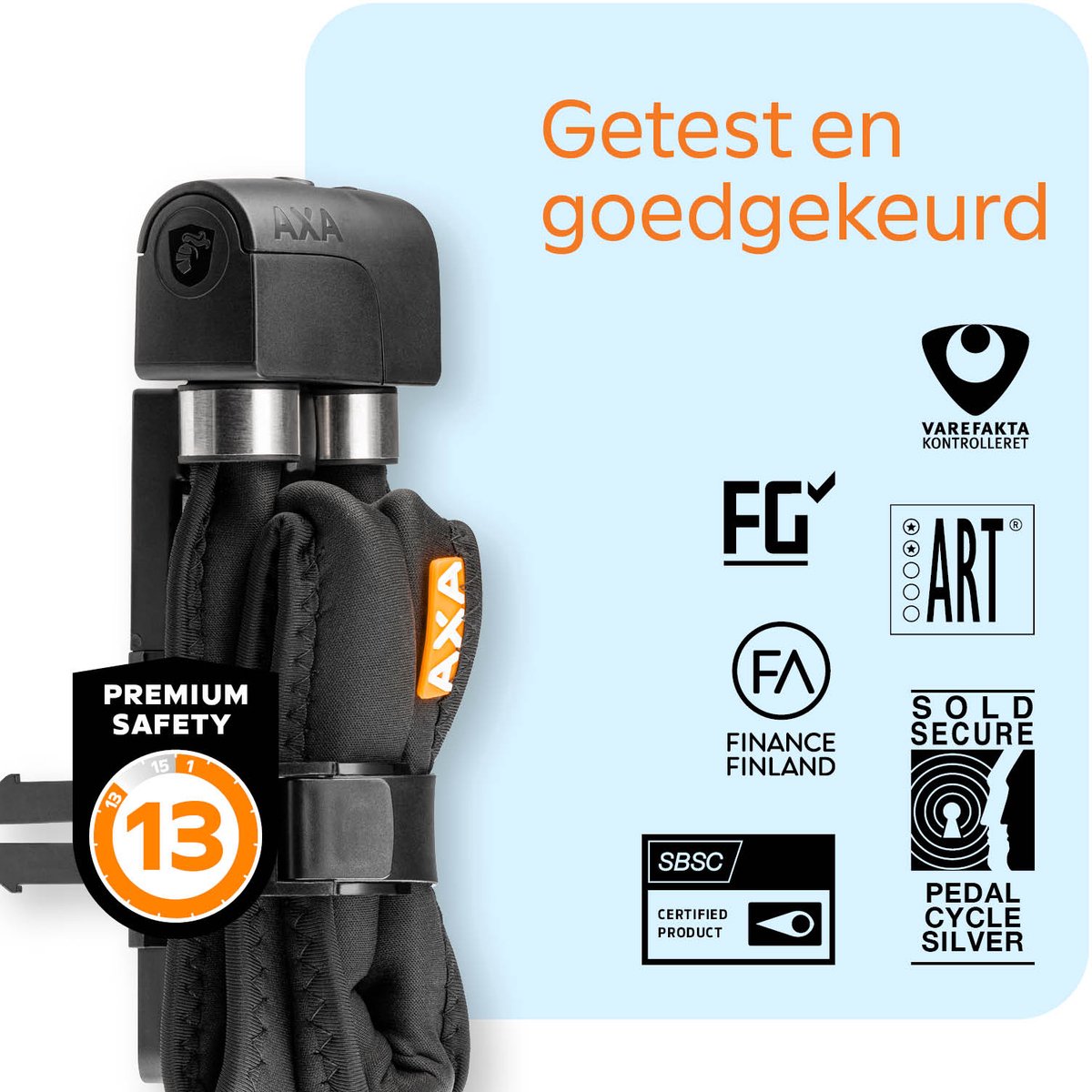 AXA Foldable 10-105 ART 2 Vouwslot – Fietsslot met keurmerk – Sterk slot voor elektrische fiets, fatbike en bakfiets – Inclusief houder en Sleutelservice – 105 cm – foto 4