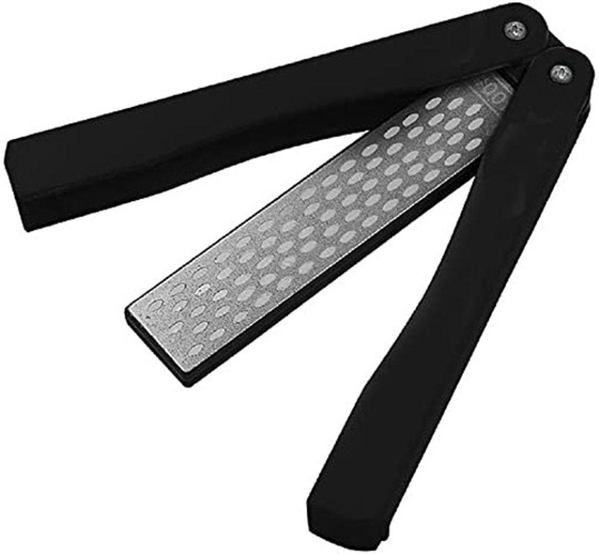Dailygoods- Diamantslijpsteen Opvouwbaar - Dubbelzijdig - Korrel 400/600 - Draagbaar - Voor Tuin/Camping - Titanium Gecoat - Slijpsteen