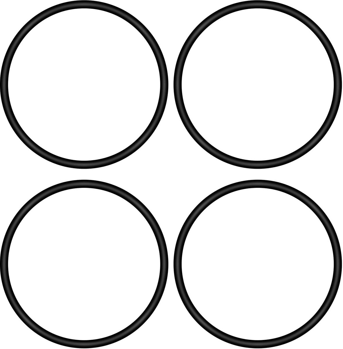 Dailygoods- Naaieriem 4 Stuks - Universele Naaimachine Riem - Nitrilrubber - Omtrek 33 cm - Diameter 0,5 cm - Compatibel met Singer