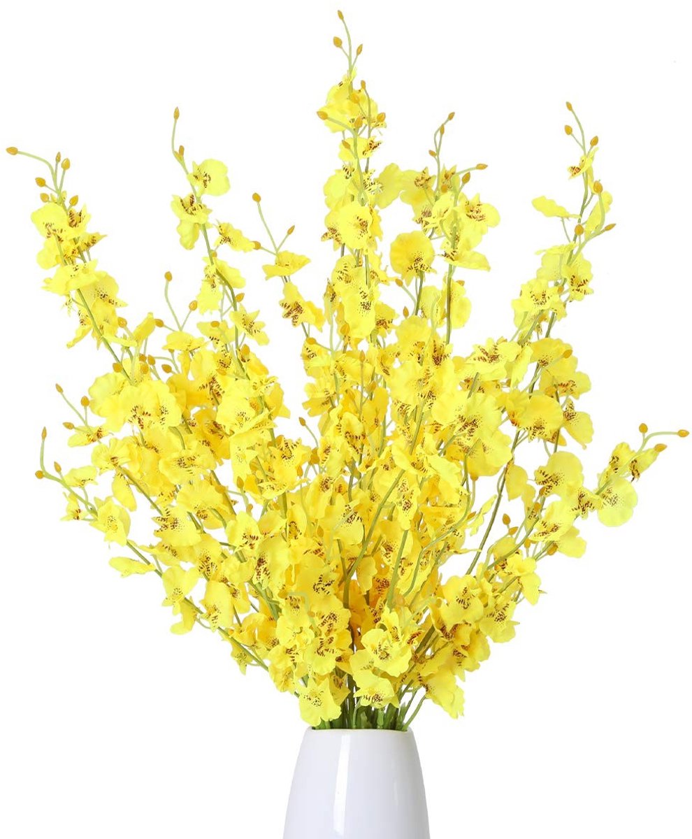 Dailygoods- Orchideeën 12 Stuks - Kunstbloemen Boeket - Kunstmatige Dansorchideeën - Woond