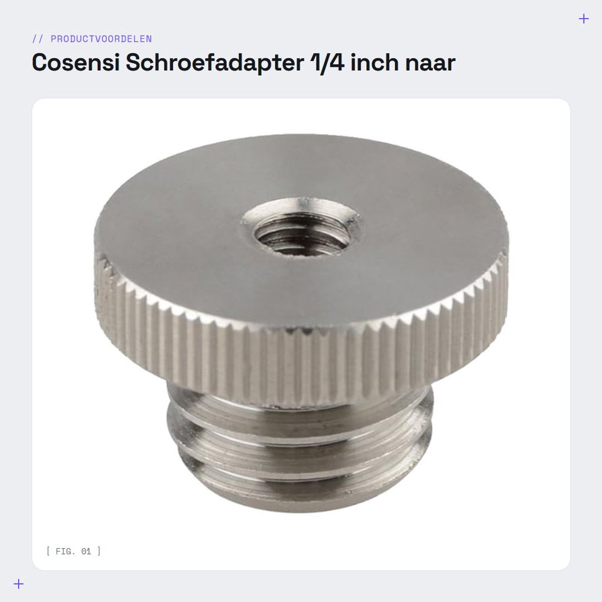 Dailygoods - Schroefadapter 1/4 inch naar 5/8 inch - Statiefadapter voor laserniveau - Handig en compact - Geschikt voor camera's en lasers - Eenvoudi...