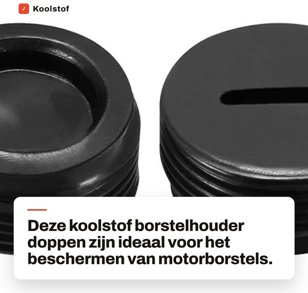 Dailygoods - Koolstof Borstelhouder Doppen Plastic Afdekkappen 16 mm (2 Stuks)