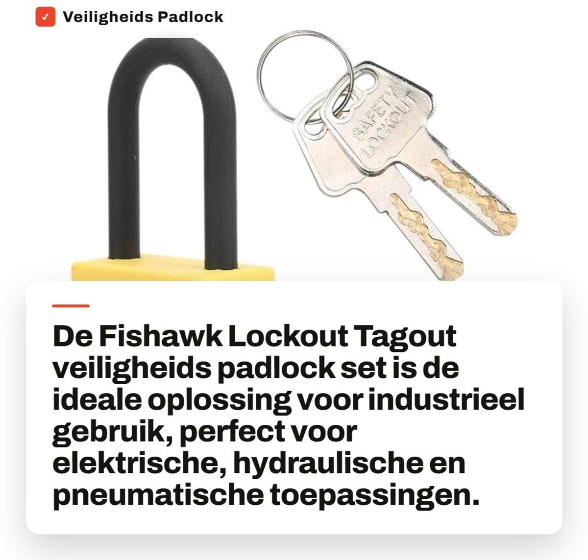 Dailygoods - Veiligheids Padlock Set - 10-delige set met 20 sleutels - Geel - Lockout Tagout - Veiligheidsslot - Geschikt voor industrie - Kleur geel