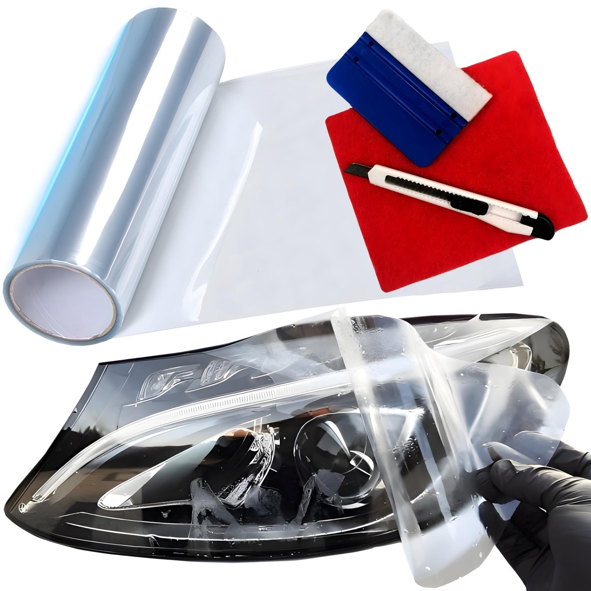 Dailygoods - Paint Protection Film 30 x 200 cm - Zelfklevende Beschermfolie voor Auto's en Motorrijden