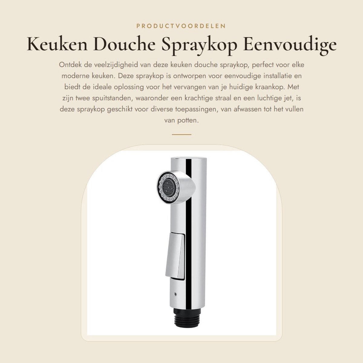 Dailygoods- Keukenmengkraan met uittrekbare uitloop - Keukenkraan met sproeikop - Keukenkraan voor badkamer - Keukenkraan met standaard aansluiting - Hoogwaardige ABS - Eenvoudige installatie