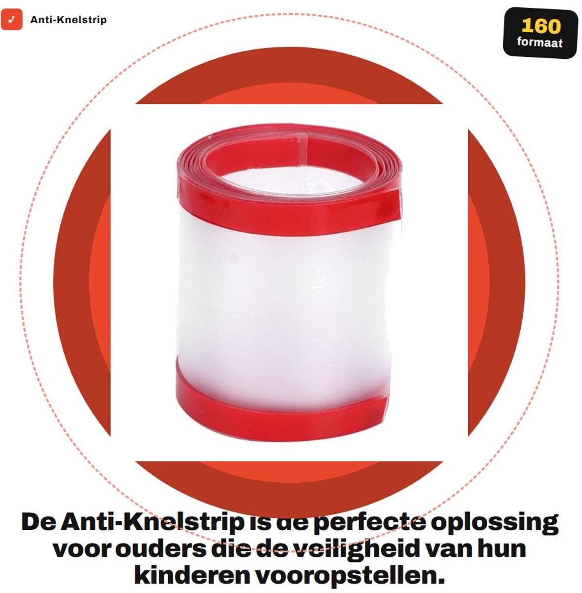 Dailygoods- Anti-Knelstrip Transparant 160x10 cm - Beschermhoes Deurknijpen - Veiligheidsdeurscharnier - Vingers Bescherming - Polypropyleen - 100% Nieuw - Deurscharnierbescherming