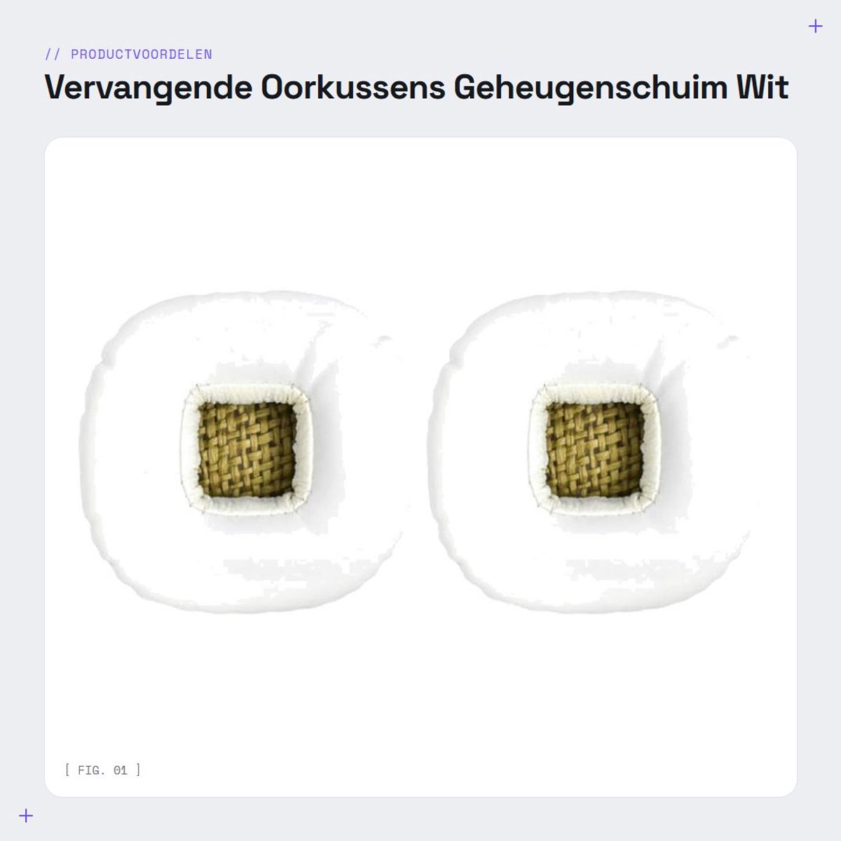 Dailygoods - Vervangende Oorkussens - Geheugenschuim - Wit - Geluidsisolatie - Compatibel met Bluetooth Hoofdtelefoon - Ideaal voor Muziekliefhebbers