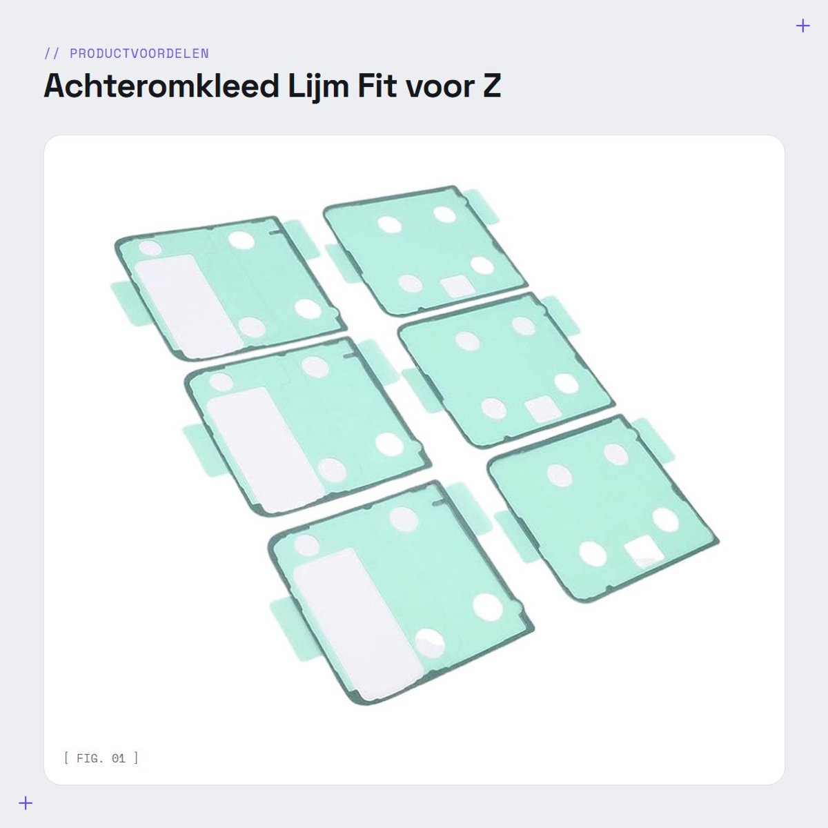 Dailygoods- Deurbedekking Dubbelzijdige Tape - 3 Sets Lijm - Reparatiegereedschapskit - Achterafdekking - Geschikt voor Z Flip 4 5G F721 - Voor onderhoudstechnici - Telefoonlijm