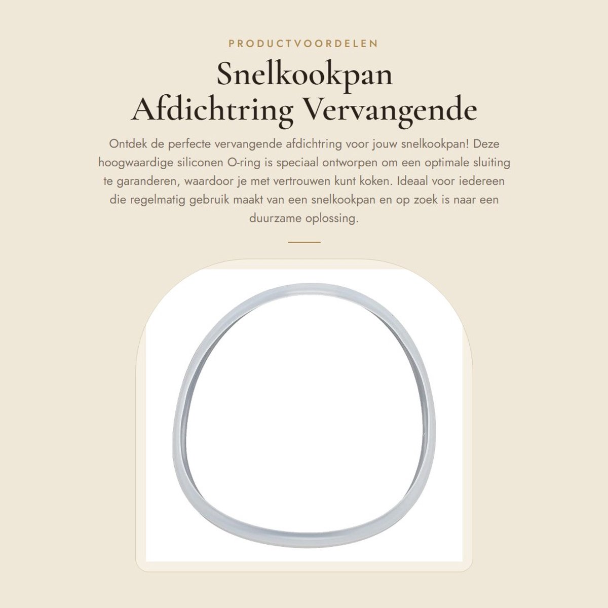 Dailygoods- Afdichtring Vervangend Accessoire - Siliconen O-ring - Duurzaam en Sterk - Gemakkelijk te Reinigen - Geschikt voor Snelkookpan - Voedselveilig - Drukafdichting