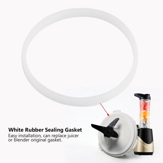 Allecto - O-Ringen - vervangingsonderdelen - 10cm - wit - voor juicer en blender - set van 4 - geschikt voor keukenapparatuur van Merkloos — afbeelding 4
