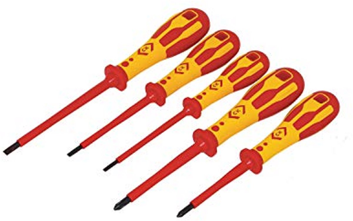 Schroevendraaierset - VDE Tools - Veilig Klussen - Individueel Getest - 5-delig - Meerkleurig