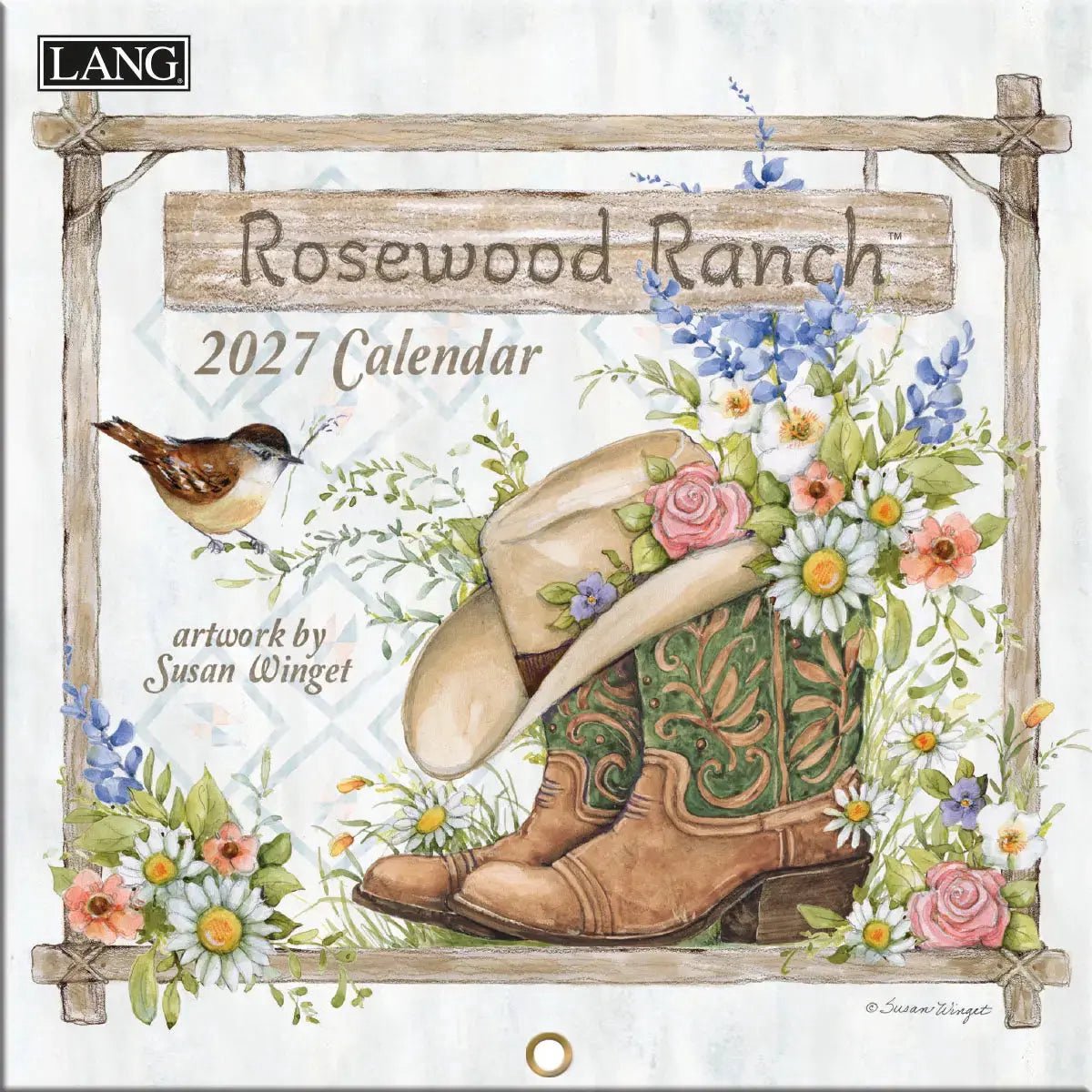 Rosewood Ranch Mini Kalender 2027 (17,5 cm x 35 cm)