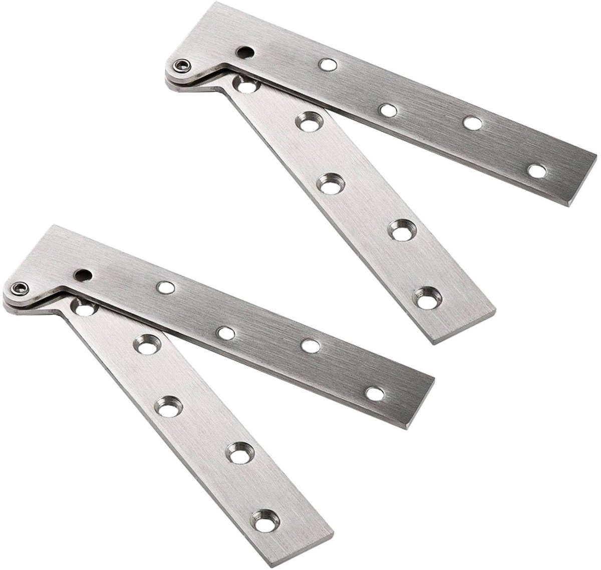 Dailygoods- Scharnier 180° Rotatie - Scharnieren voor Deuren - Scharnier Reparatie Plaat - Scharnierboor - Roestvrij Staal - Verborgen Ontwerp - Deurscharnier