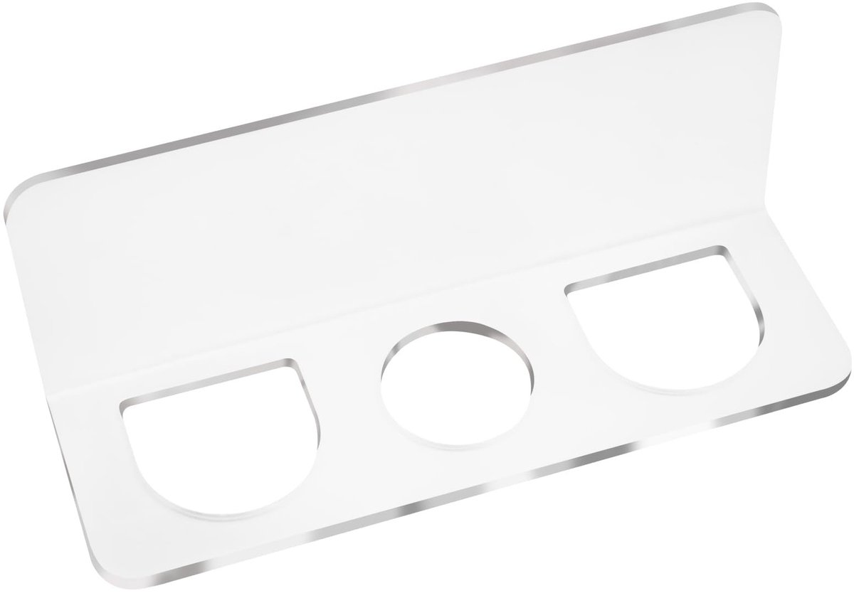 Dailygoods - Badkamer Kam Houder - Haarborstel Organisator - Duurzaam en Praktisch - Wit - Opbergmateriaal voor Kam en Scheerapparaat - Geschikt voor...