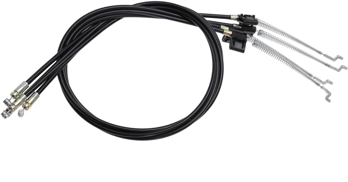 Dailygoods- Recliner Kabel 95cm - Vervangingskabel - 4 Stuks - Duurzaam Staal/PVC - Eenvoudig te Installeren - Flexibel Handvat - Fauteuilkabel