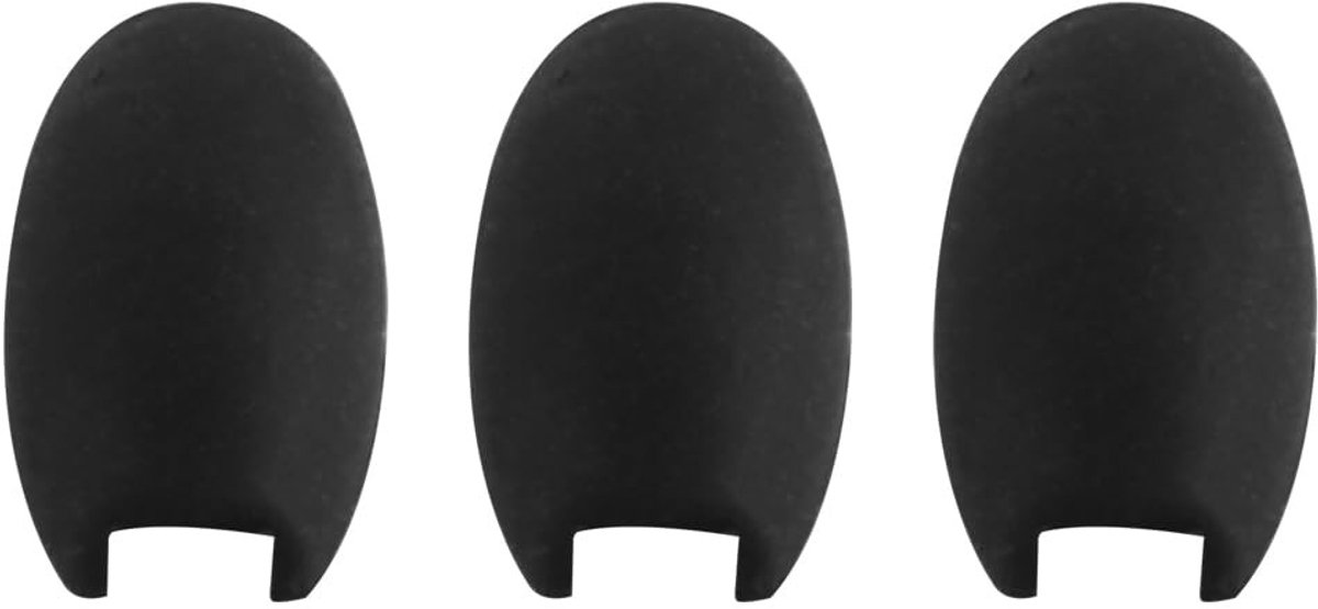 Dailygoods- Duimsteunkussens 3-delige set - Siliconen - Zwart - Blaasinstrumentaccessoires - Hobo/Klarinet - Vermindert vermoeidheid - Vingersteun