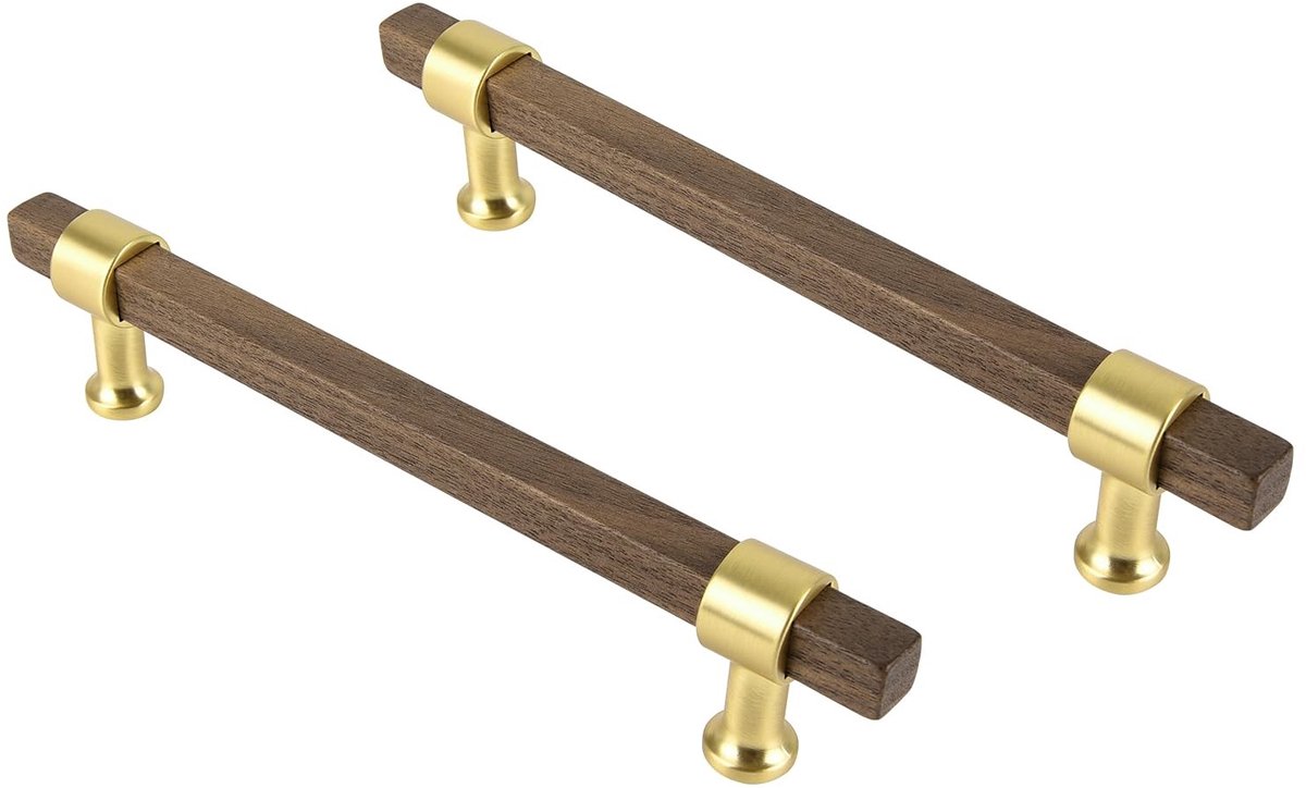 Dailygoods- Meubeltrekken 128 mm - Houten Lade Trekken - Zinklegering Handgrepen - Vintage Stijl - Voor Slaapkamer/Badkamer/Keuken - Inclusief Schroeven - Deurgrepen