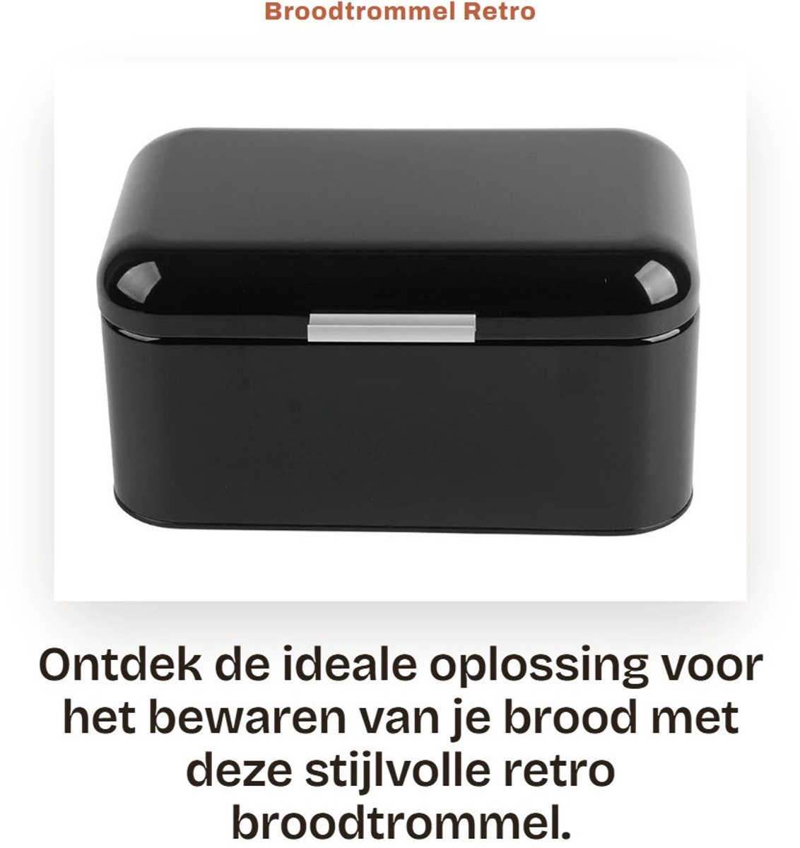 Dailygoods- Broodtrommel Vingerafdrukbestendig - Opbergdoos - Broodopslag - Brooddoos - Duurzaam IJzermateriaal - Grote Capaciteit