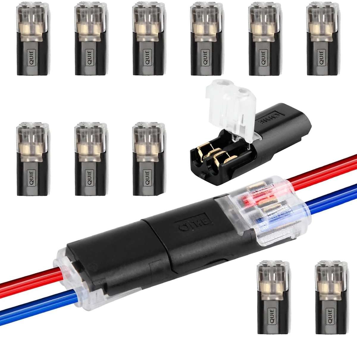 Dailygoods - Waterdichte 2-Pin Connectoren - 12V Plug - Geschikt voor Auto en Truck - 12 Stuks - Betrouwbare Verbinding - Duurzaam en Weerbestendig -...