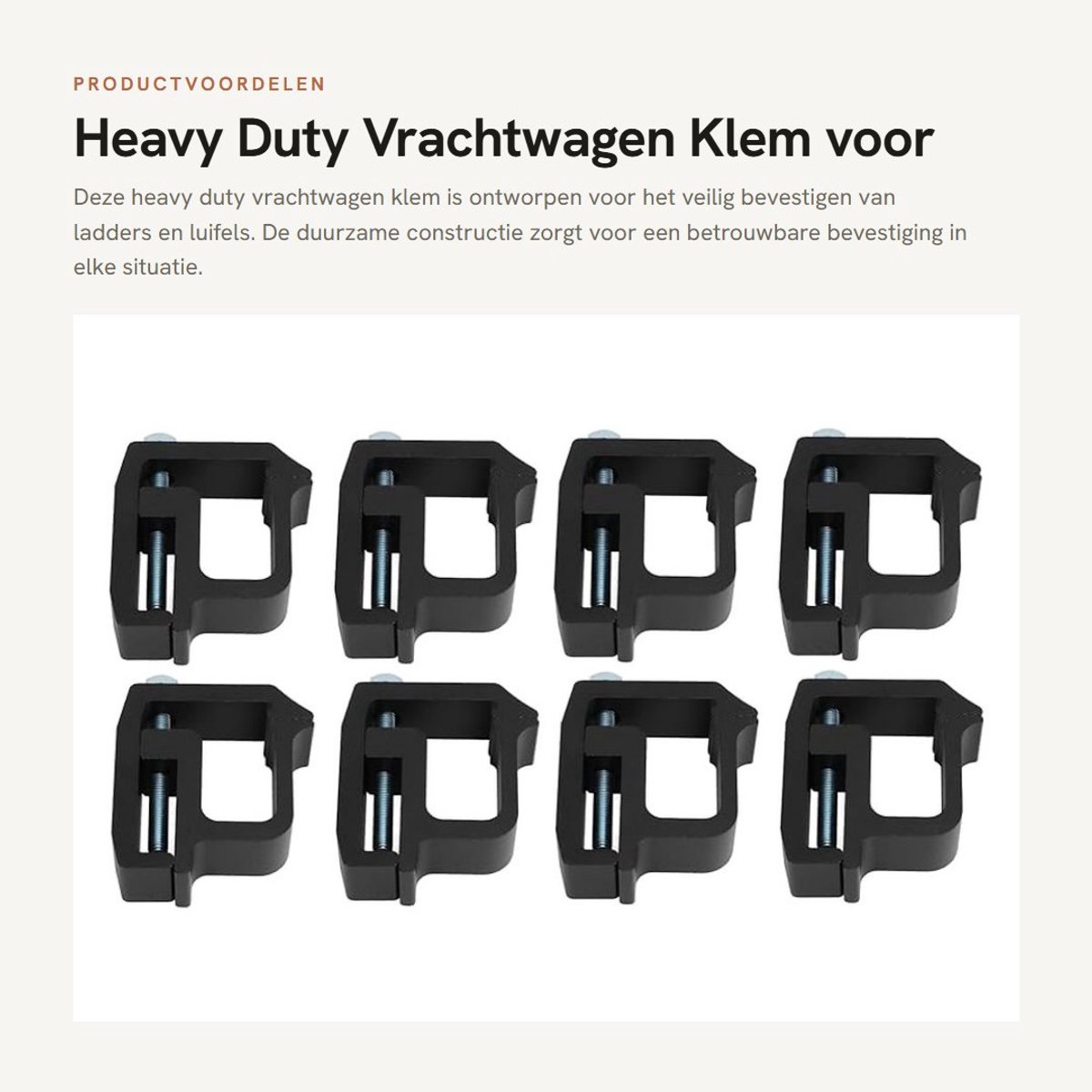 Dailygoods- Vrachtwagenvloer Klemmen Op Zwaar Werk - Set van 8 Stuks - Vervanging voor Silverado/Sierra 1500/2500/3500 - Duurzaam Ontwerp - Geschikt voor Glasvezel/Aluminium Rails - Veelzijdige Toepassing - Truck Klemmen