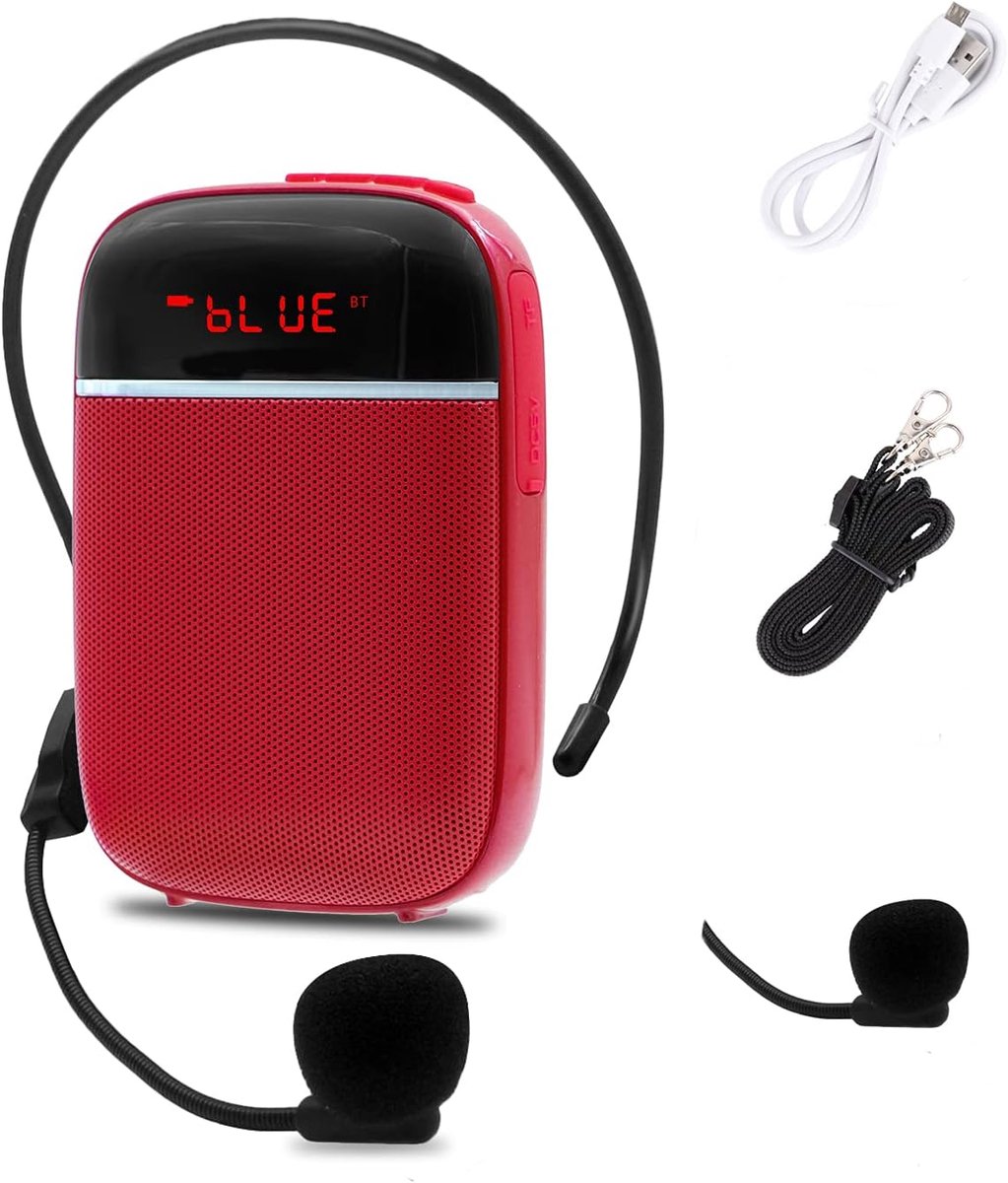 Draagbare Bluetooth Spraakversterker 10 W met Microfoon - Oplaadbare Mini Luidspreker voor Onderwijs, Reis en Presentaties