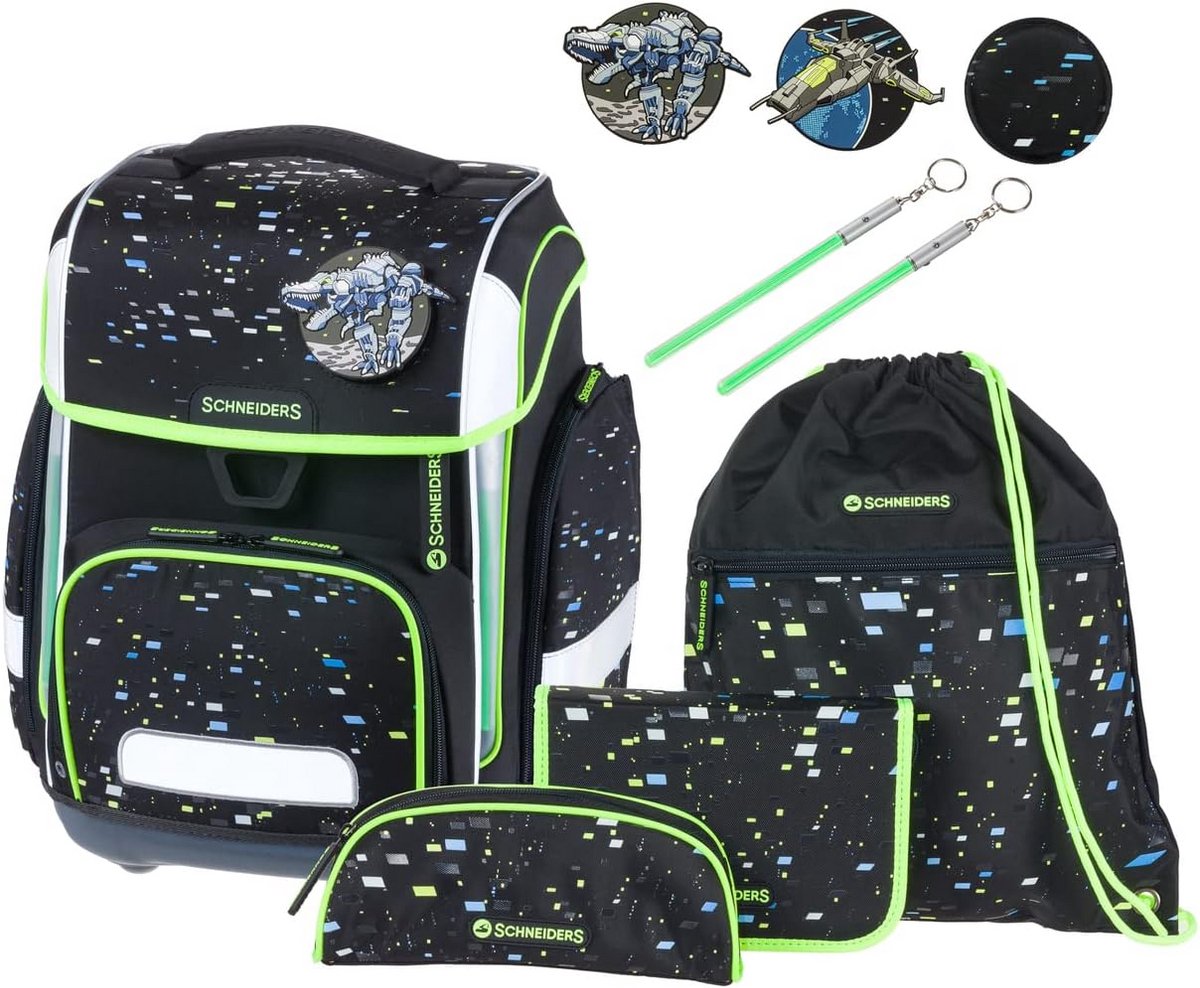 Complete Schoolset - Rugzak Set - School Benodigdheden - Ergonomisch Draagsysteem - 21 Liter - Zwart