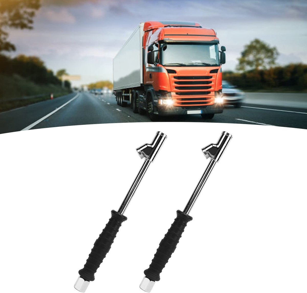 Dailygoods- Bandhouder Dubbele Kop - 2-in-1 Pneumatische Boorkop - Compatibel met Luchtcompressor - Geschikt voor Vrachtwagens/Bussen - 1/4 Inch F NPT Aansluiting - Handig Ontwerp - Luchtpomp