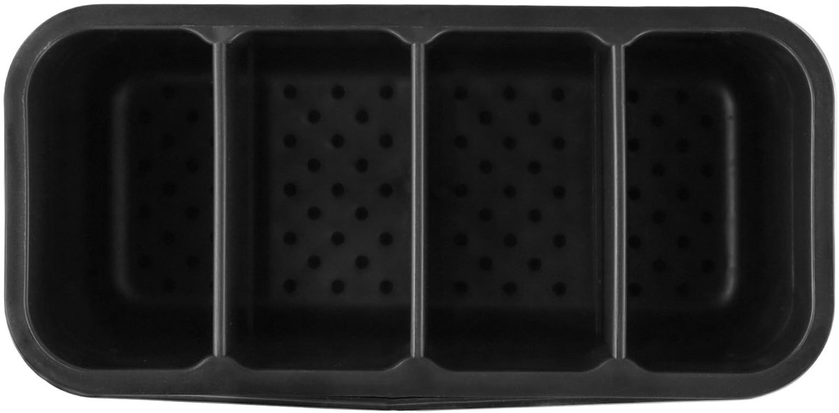 Dailygoods- Bestekhouder 3 Stuks - Roestvrij Staal - 4 Vakken - Bestekbak - Afdruipbak - Duurzaam Materiaal - 18 x 8,7 x 13 cm