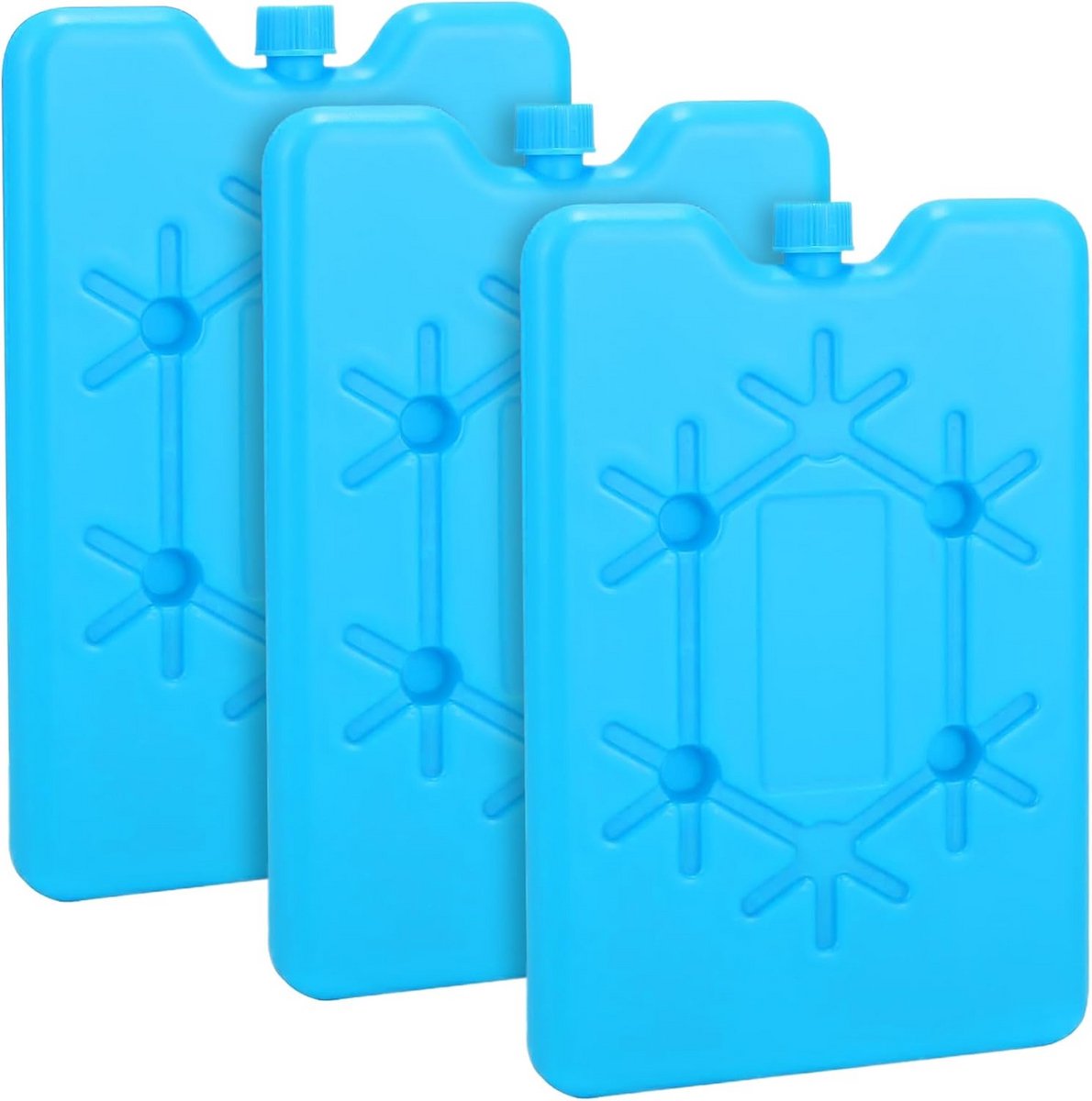 Koelaccu's voor koeltas - Herbruikbare koelelementen - Levensmiddelen vers houden - Voedselveilig HDPE materiaal - 3 stuks 200 ml - Blauw