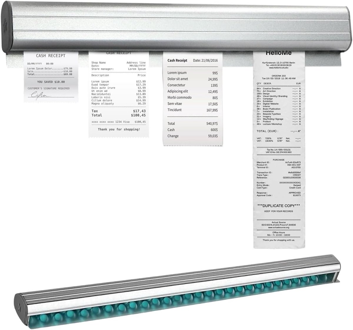 30 cm Bonhouder voor Keuken, Bar en Horeca - Zelfklevende Aluminium Bestelhouder