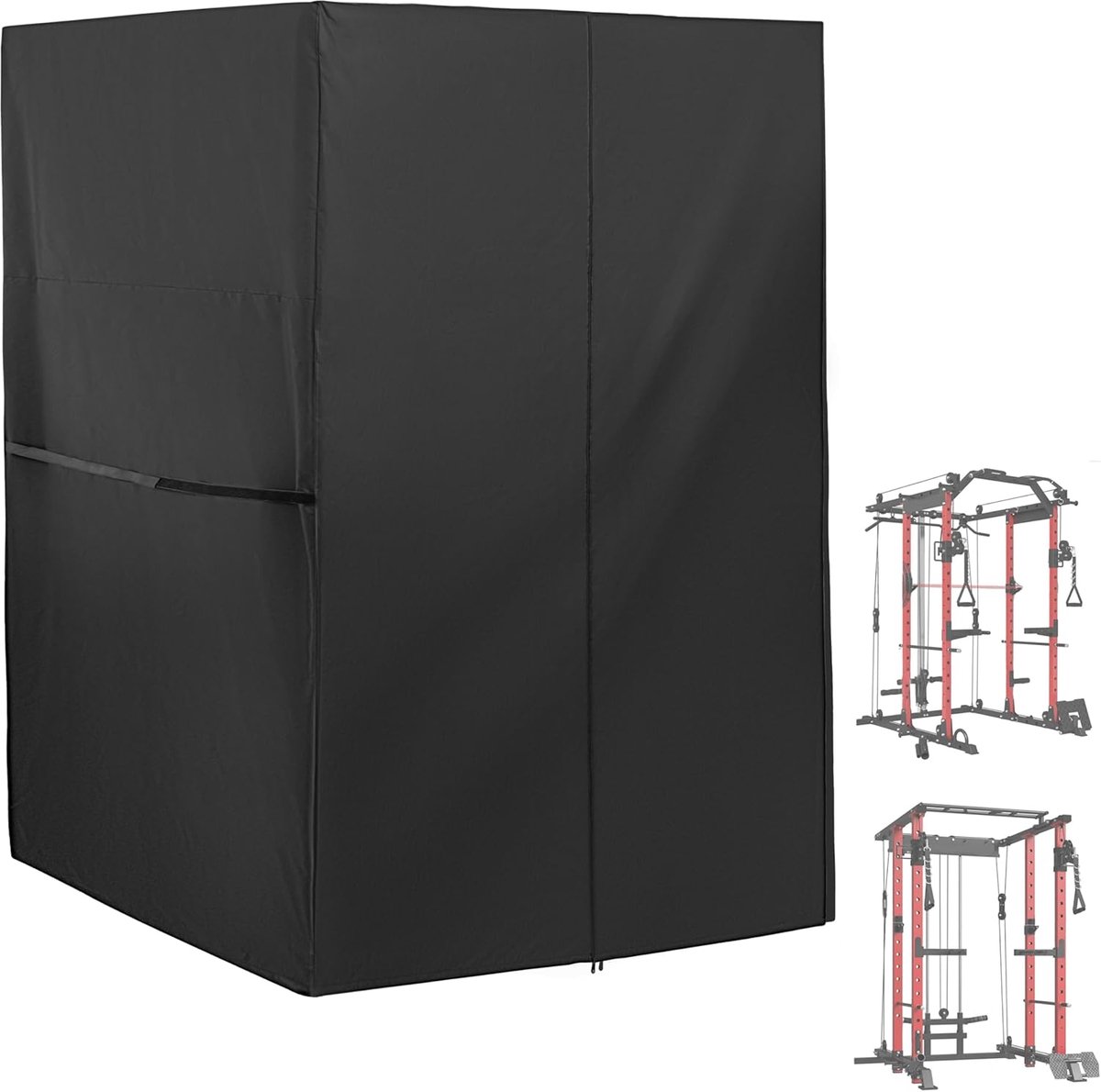 Krachtkooi Hoes - Fitnessapparaten Bescherming - Apparatuur Beschermen - Volledige Weersbestendigheid - 119 x 175 x 211 cm - Zwart