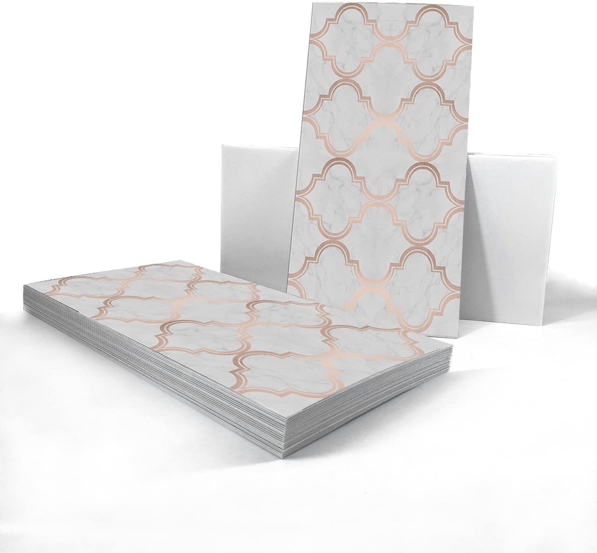 Dailygoods- Vloertegel Antislip - Vloerstickers - PVC - Zelfklevend - Decoratie - 30cm x 15cm / 24 Stuks - Vloersticker