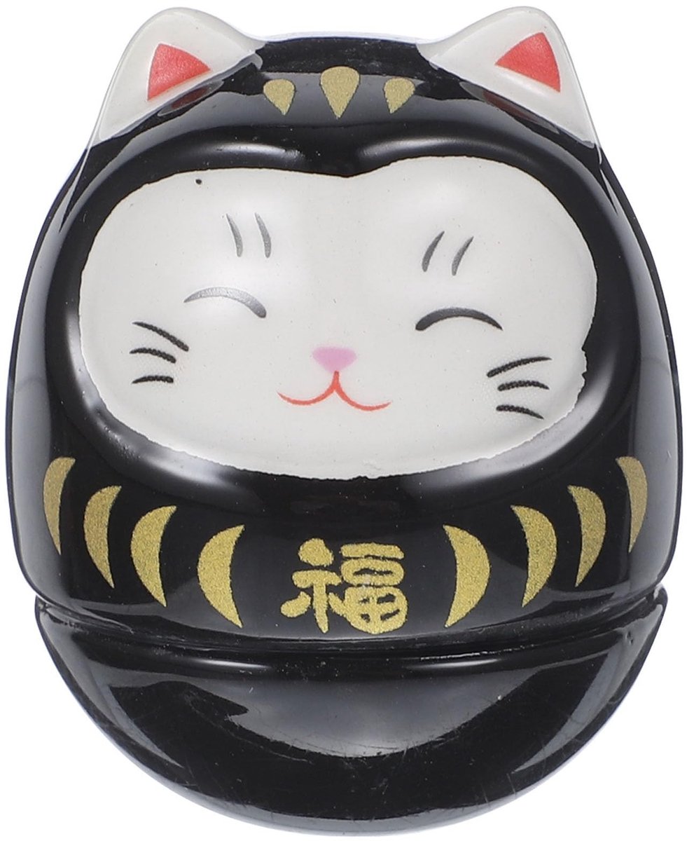 Dailygoods- Gelukkige Kat Fengshui Pop - Keramisch Ornament - Maneki Neko Standbeeld - Tumbler Wobbling Figuur - Decoratie voor Thuis - Rijkdom en Welvaart - Geluksbeeldje