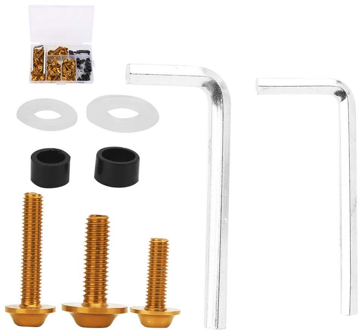 Dailygoods- Kuip Bout Kit 158 Stuks - Universele Kuip Schroeven - Motorfiets Schroeven - Motorfiets Voorruit - Eenvoudig te Installeren - ABS/Aluminium Materiaal