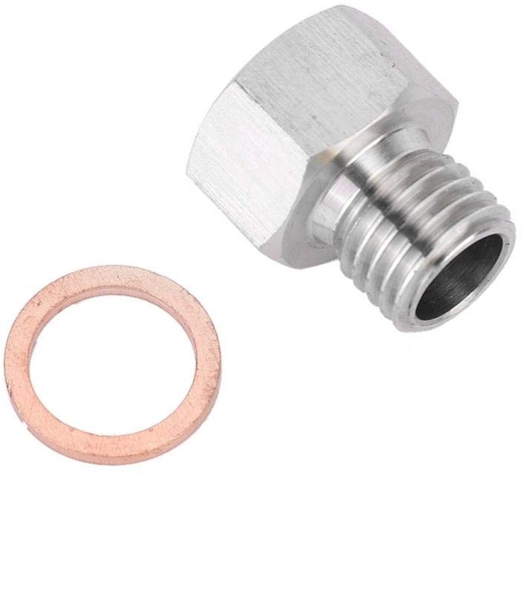 Dailygoods - Fitting Adapter - 1/8" Vrouwelijk naar Metrisch M12X1.5 Mannelijk - Roestvrij staal - Precisie adapter - Hoogwaardige verbinding - Ge...