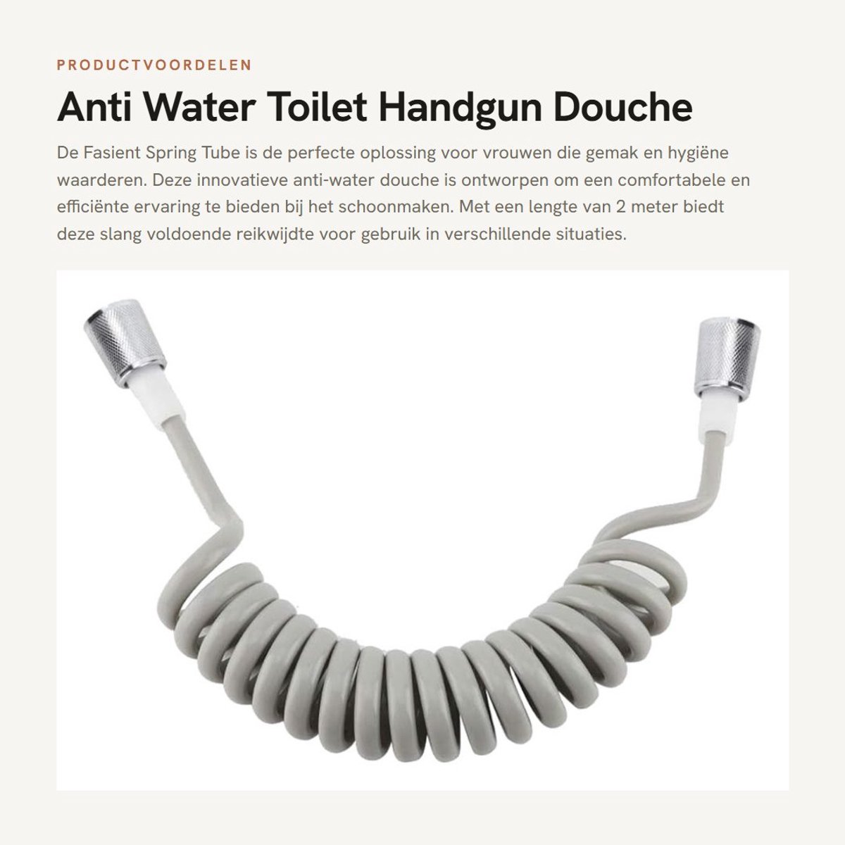 Dailygoods- Douchekop Hoge Druk - Doucheslang 2m - Douchekop met Slang - Antiwater Handdouche - Verstelbare Doucheset - Duurzaam Materiaal - Douche Slang