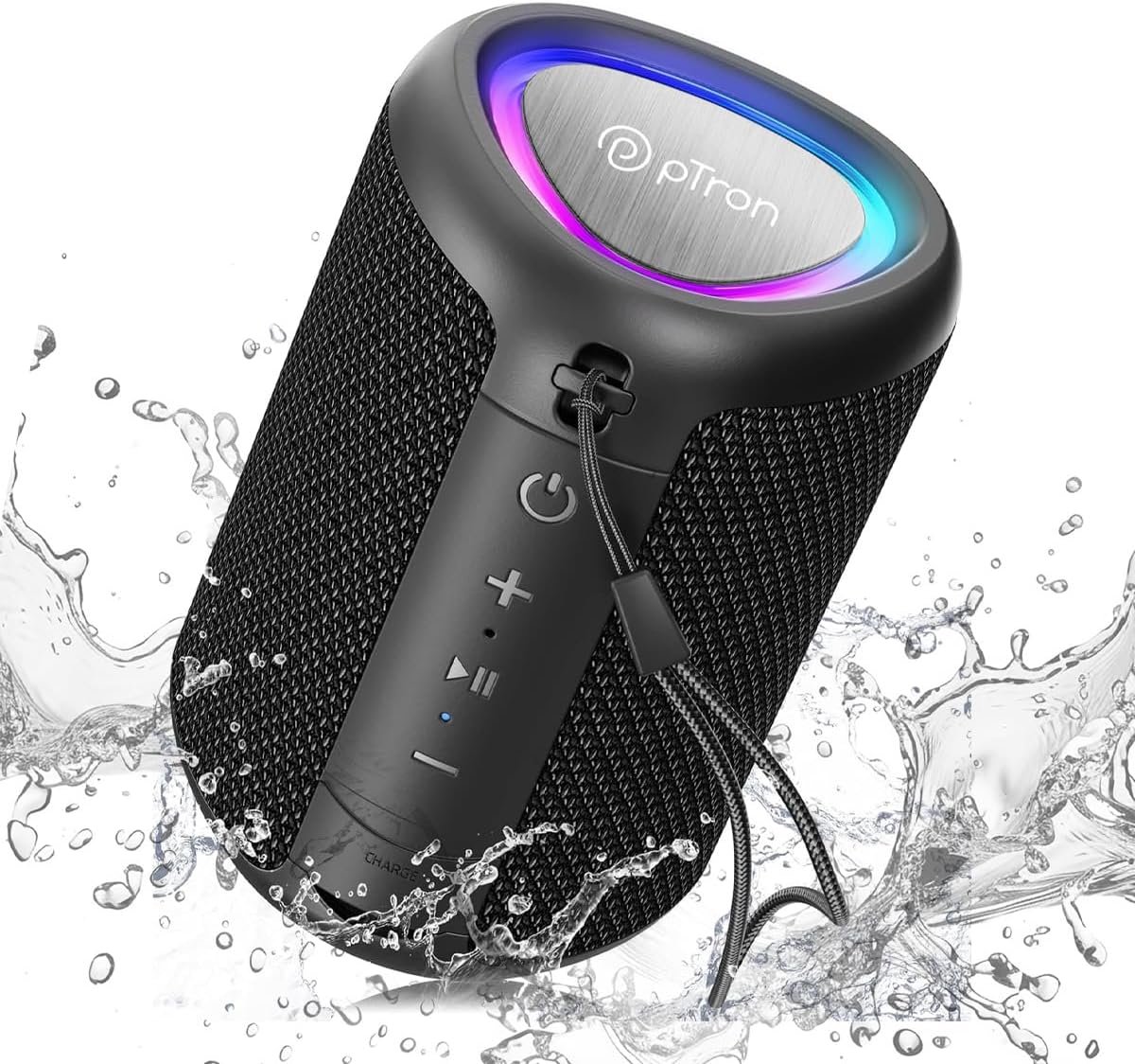 Draagbare Bluetooth Speaker met 12W Geluid, 10 Uur Speeltijd & RGB Verlichting