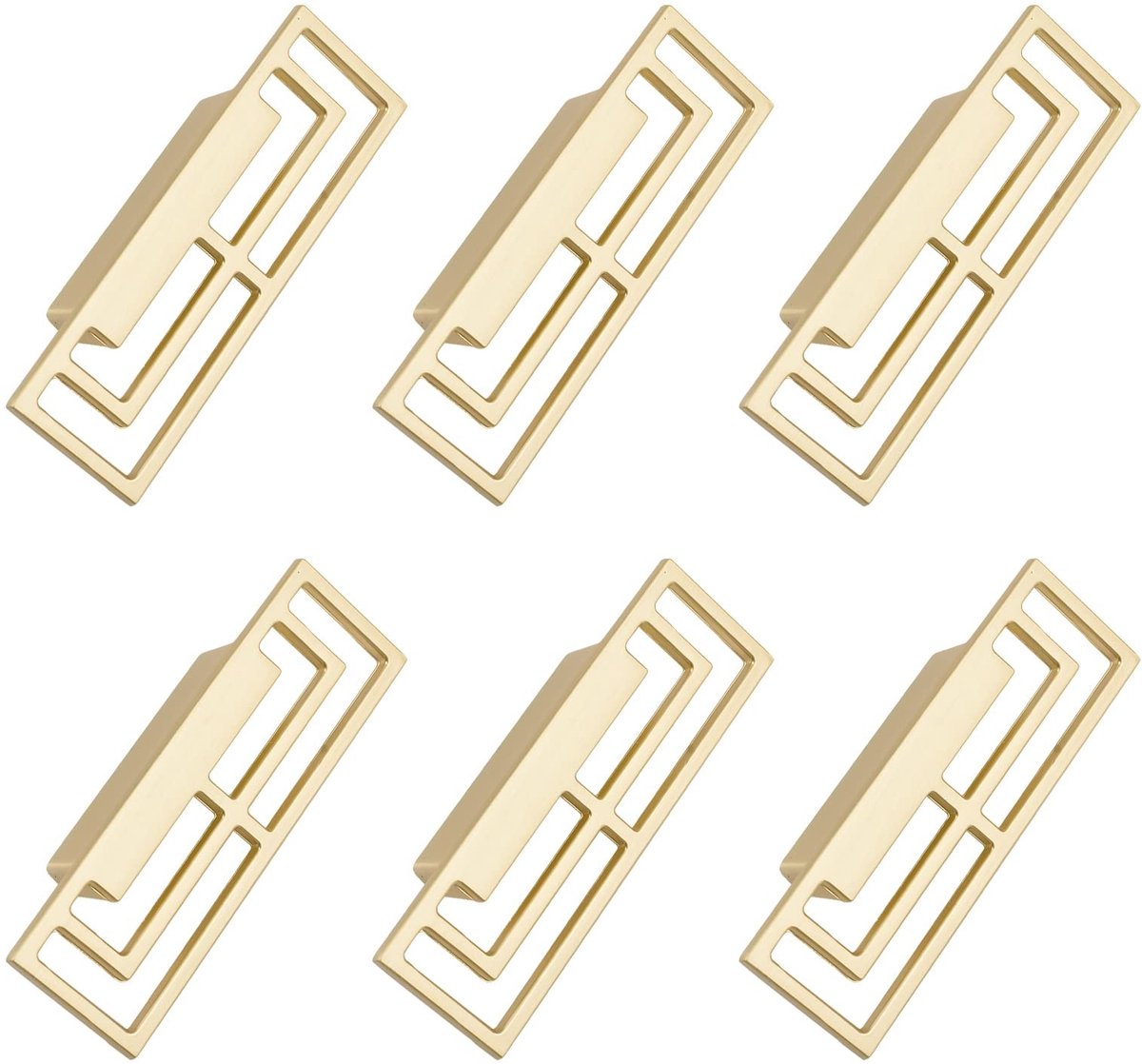 Dailygoods- Handgrepen Goud - 6 Stuks - Zinklegering - Duurzaam - Kastknoppen - Modern Design - Geschikt voor Keuken/Kinderkamer