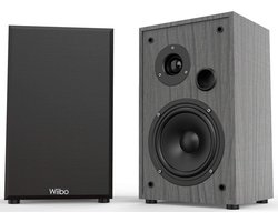 Hifi Luidsprekers - Boekenplank Model - Muziek Luisteren - Spiegelreflex Technologie - 100 Watt - Grijs