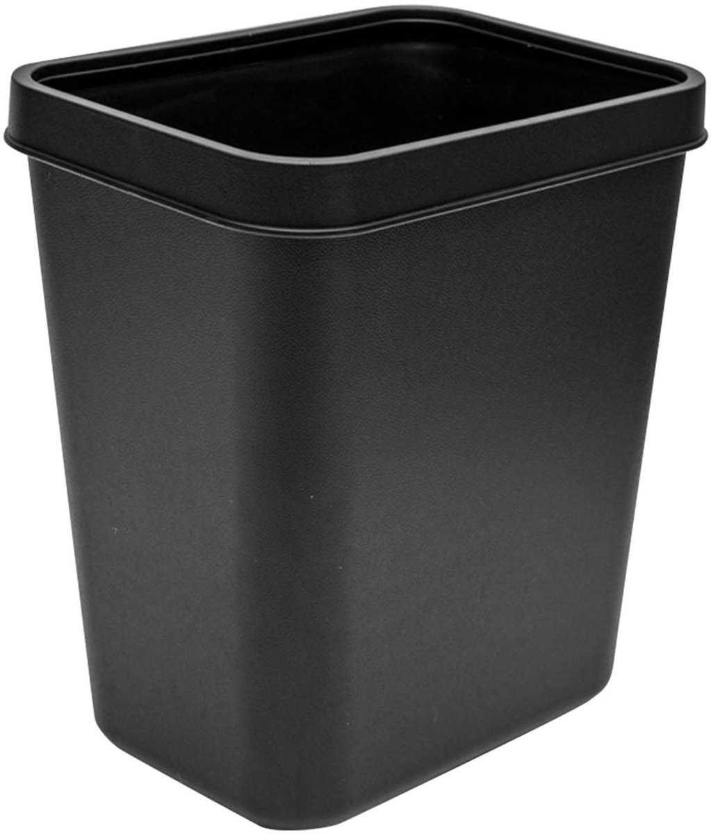 Dailygoods- Afvalemmer Rechthoekig - Kunststof - Keuken - 30 Liter - Zwart - Duurzaam - Vuilnisbak