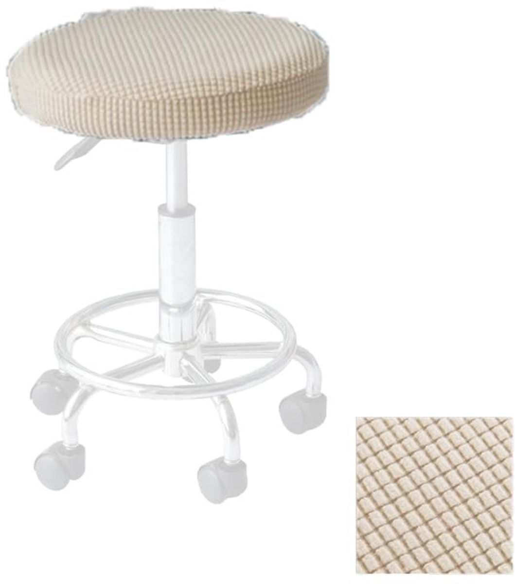 Dailygoods- Stoelhoes Antislip - Zachte Stretch - Bescherming voor Kruk - Diameter 30-34 cm - Premium Jacquard - Ademend Materiaal - Zitkussen