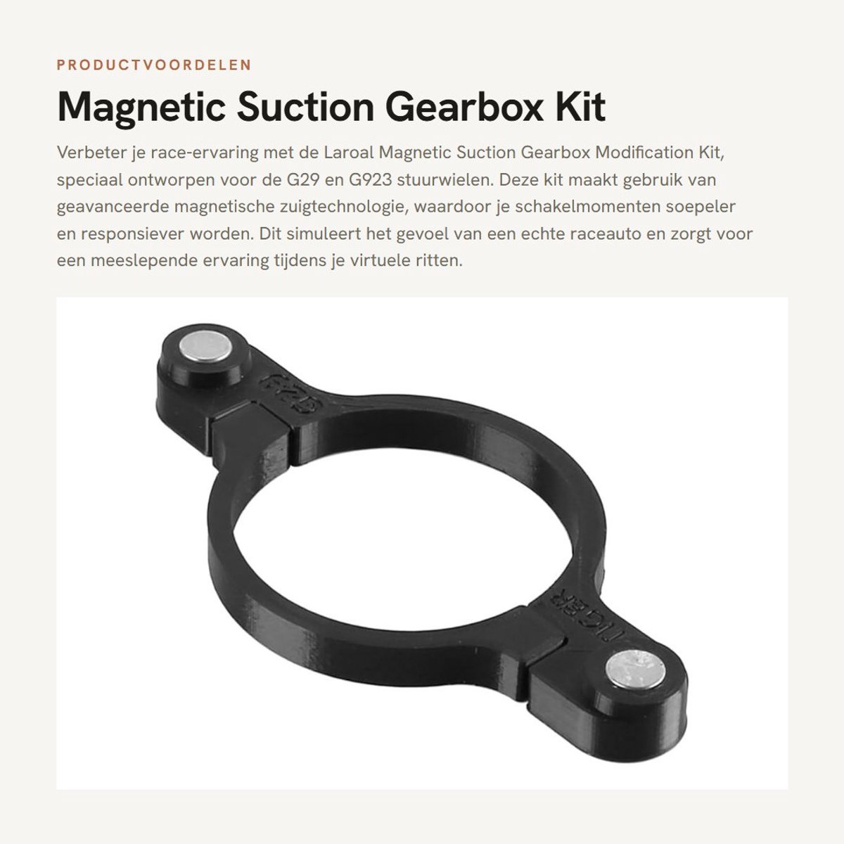 Dailygoods- Gearbox Modificatie Kit - Magnetische Zuignap Technologie - Verbeterde Versnellingsbak - G29/G923 Stuurwiel Accessoires - Zwart - 158 mm breed